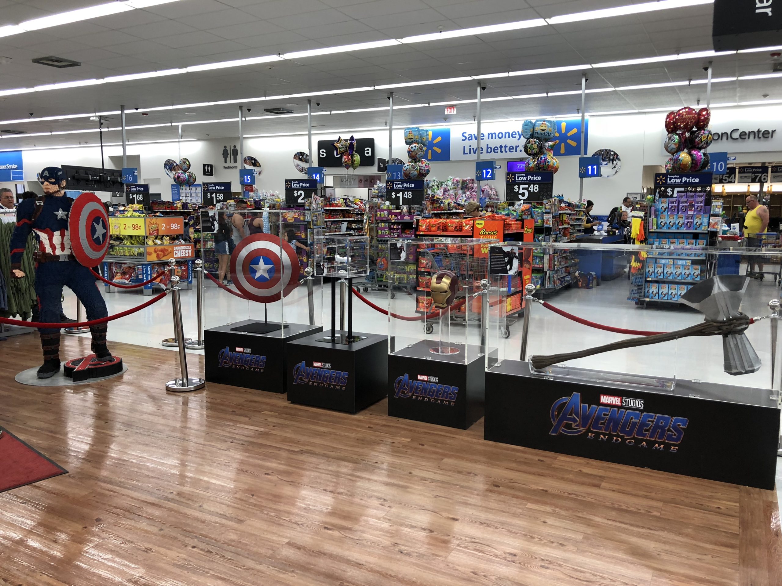 Avengers display at Bakersfield CA