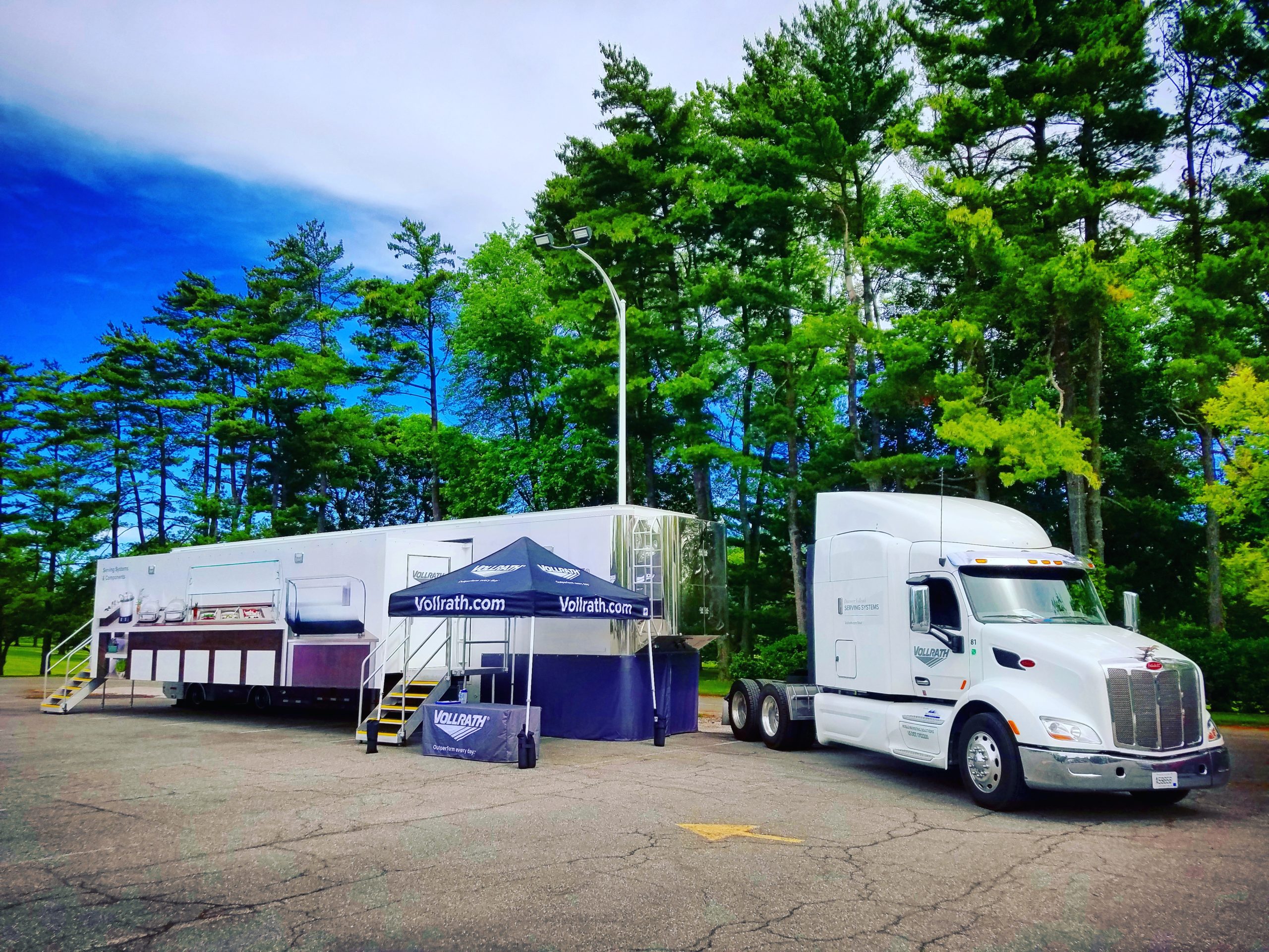 Large White Vollrath mobile trailer