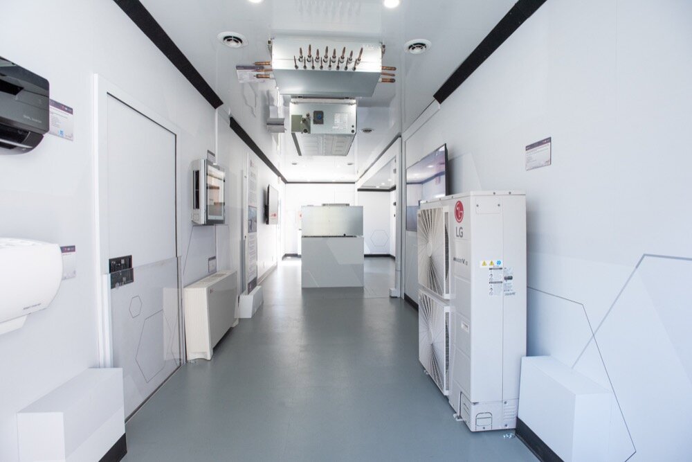 Interior of LG trailer