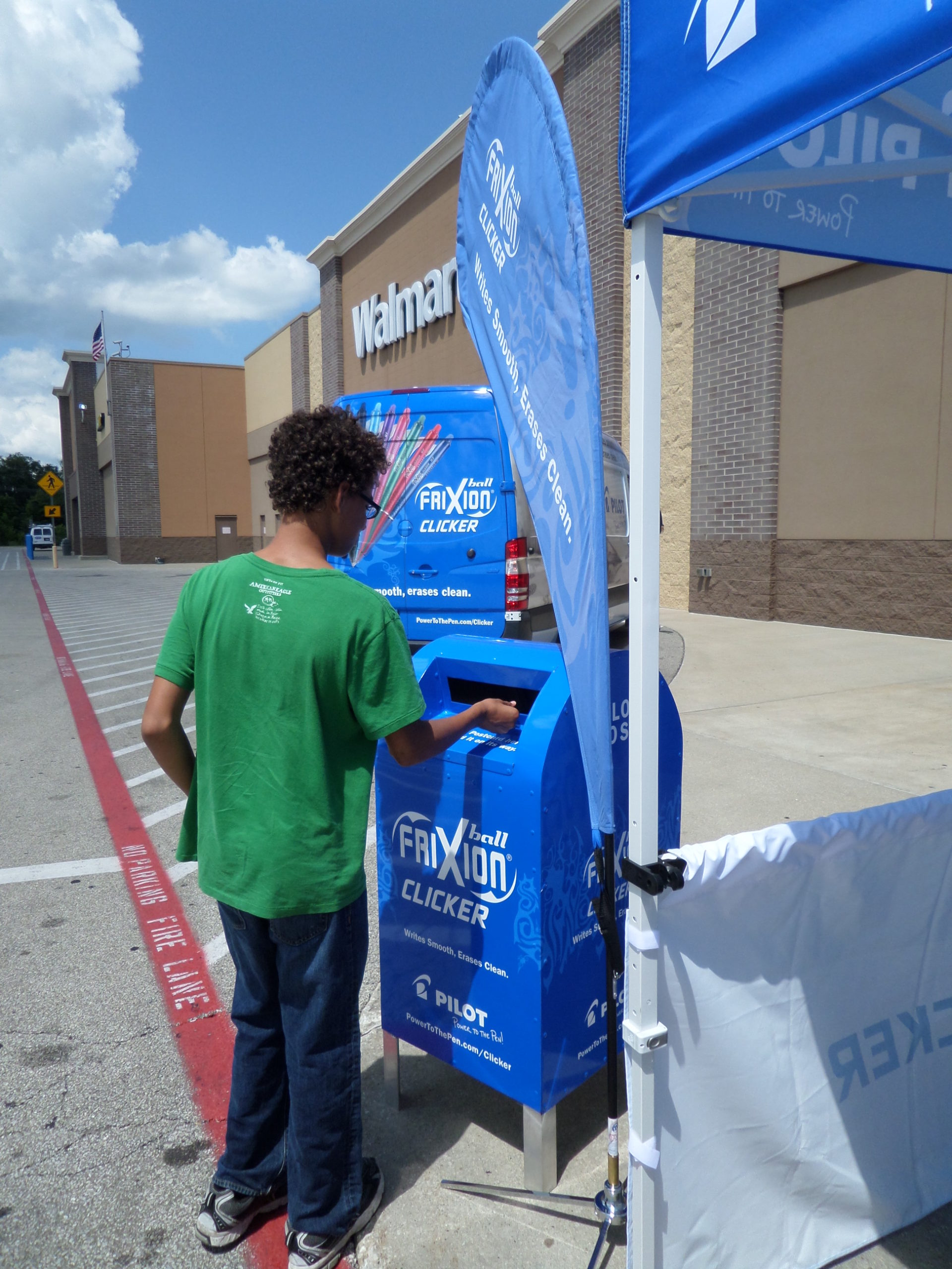 Pilot pen tent in Walmart