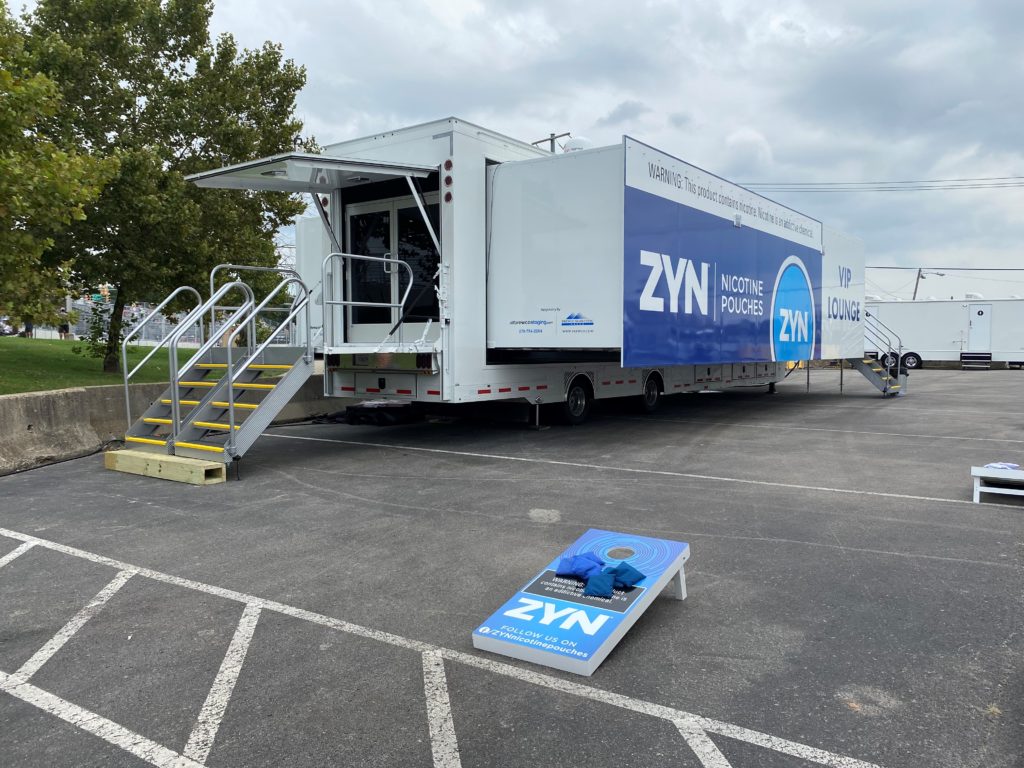 ZYN VIP Lounge Exterior Wrap Back Side - Trailer 199