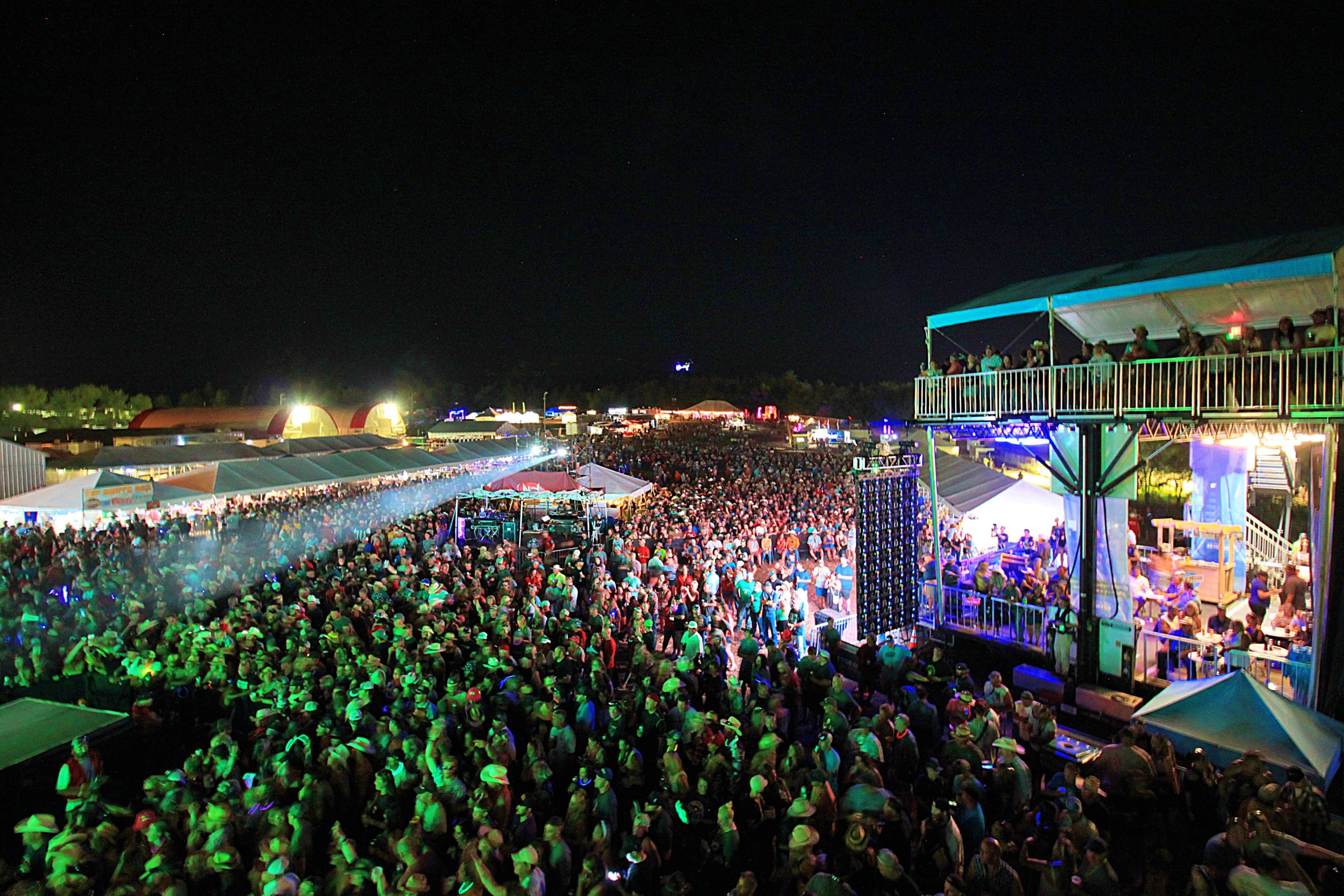 A large crowd watching a performance